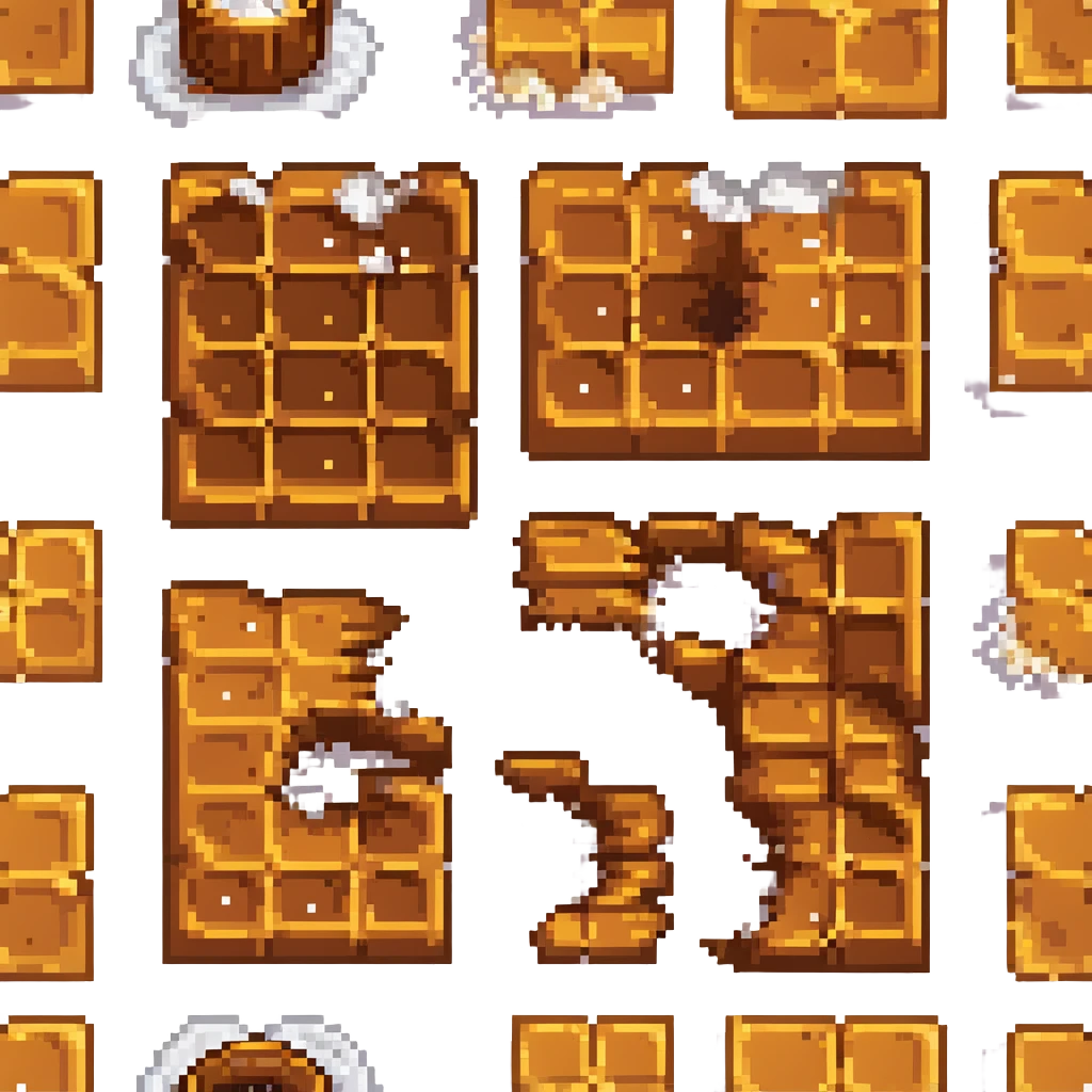 a caramel square with salt flakes emoji