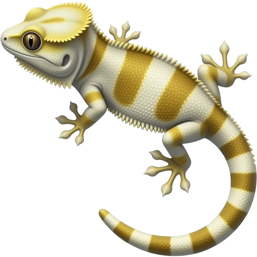 white outline of crested gecko only the outline though emoji