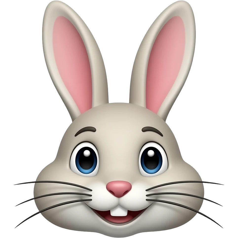 rabbit face with teeth and closed mouth emoji