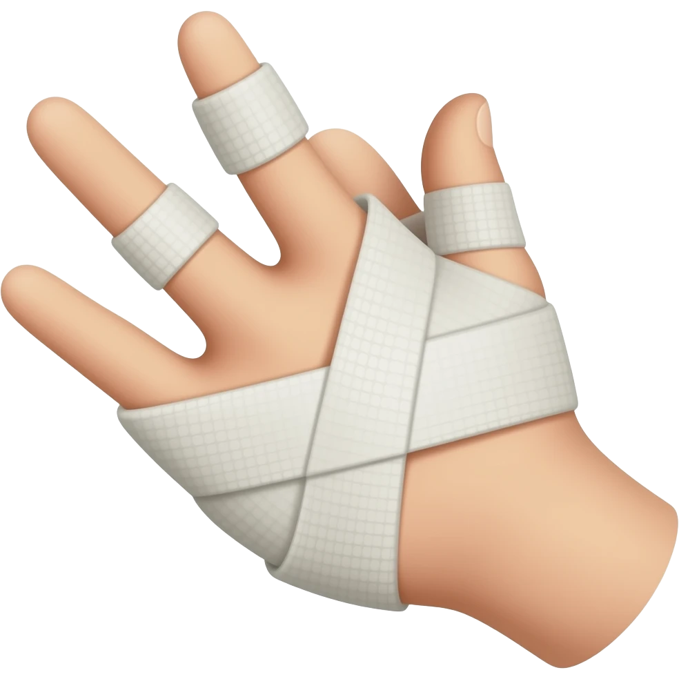 Mano con bendaje emoji