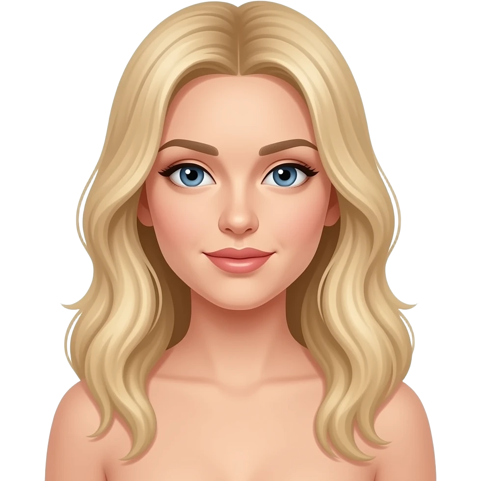 Naked blonde lady emoji