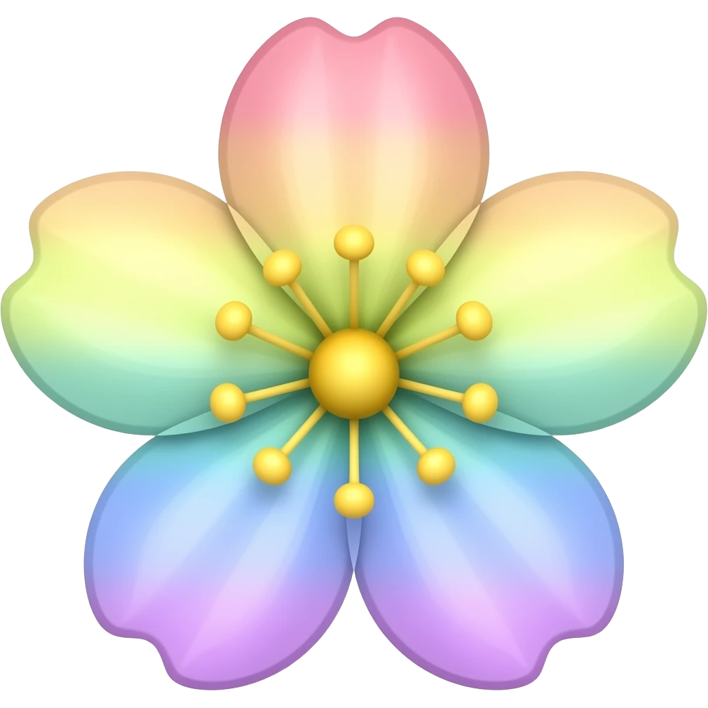 Sakura flower rainbow pastel emoji