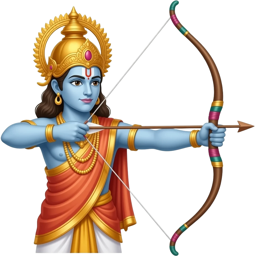 divine sringam Bow emoji facing towords right side  just only bow and arrow emoji