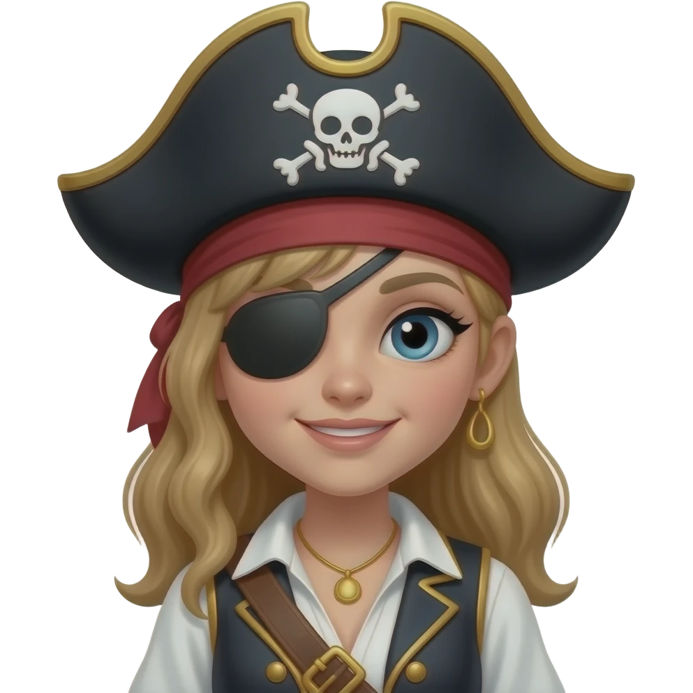 alien pirate girl emoji