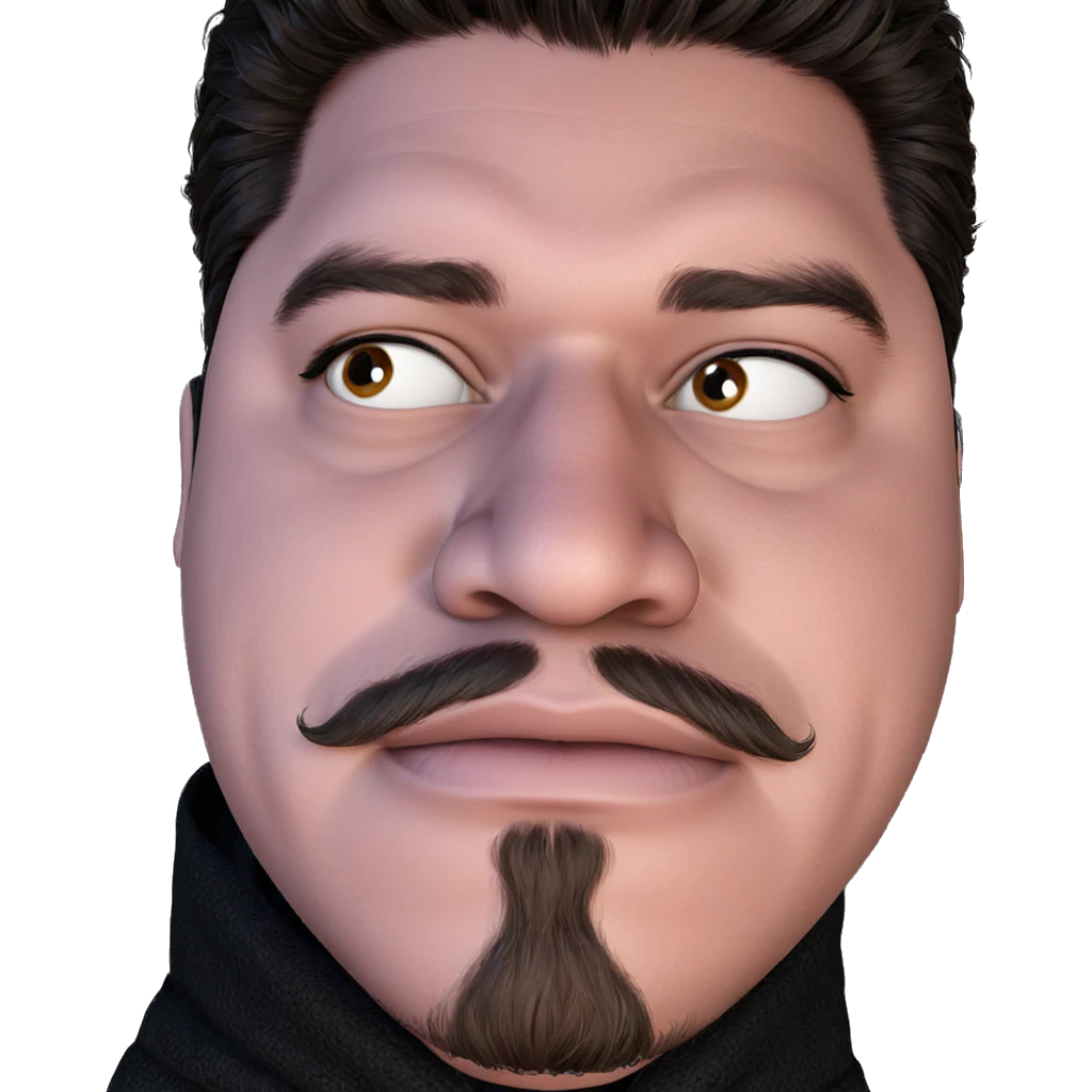 portrait of a man with mustache emoji
