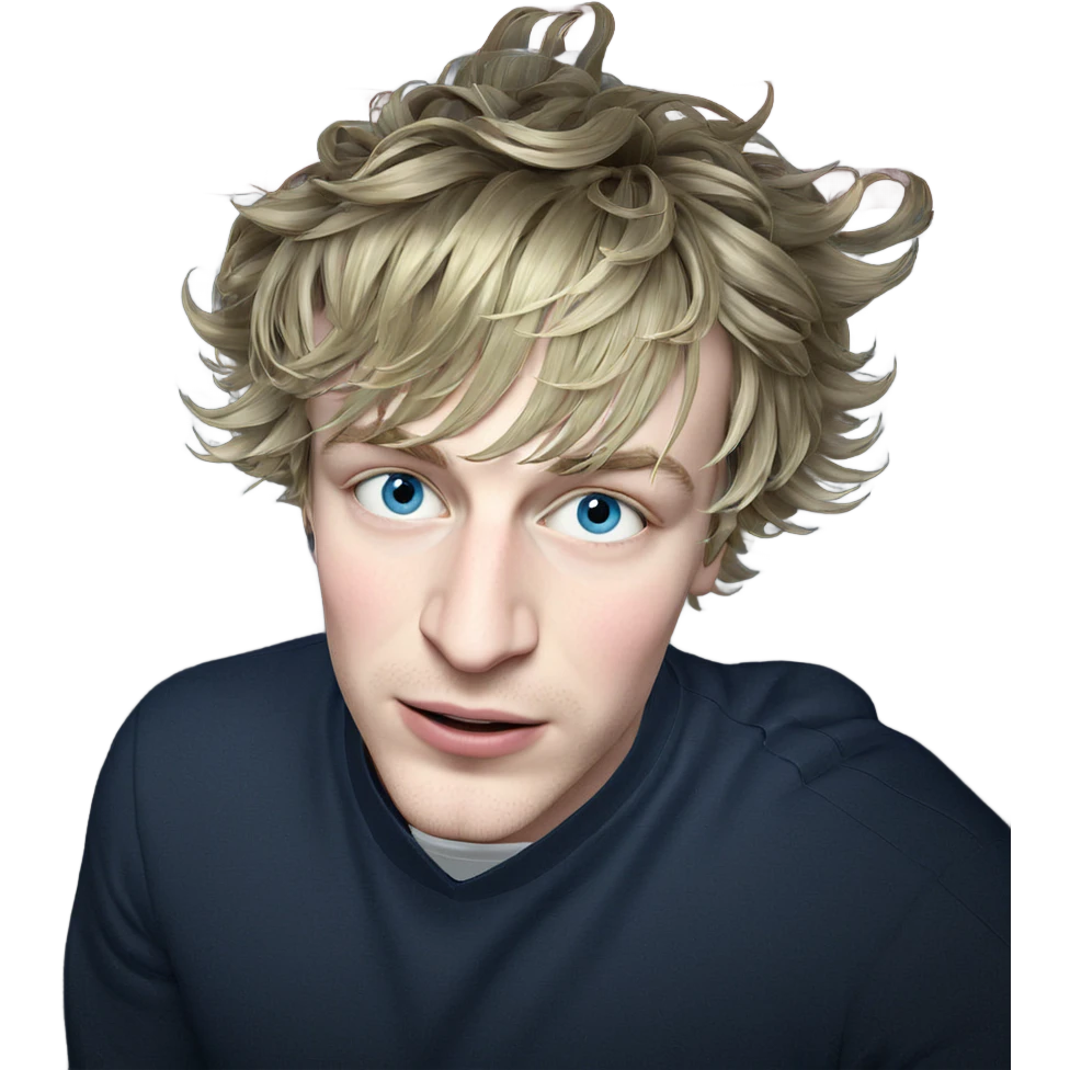 blonde girl with blue eyes emoji