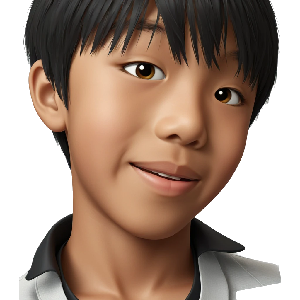 realistic portrait of boy emoji