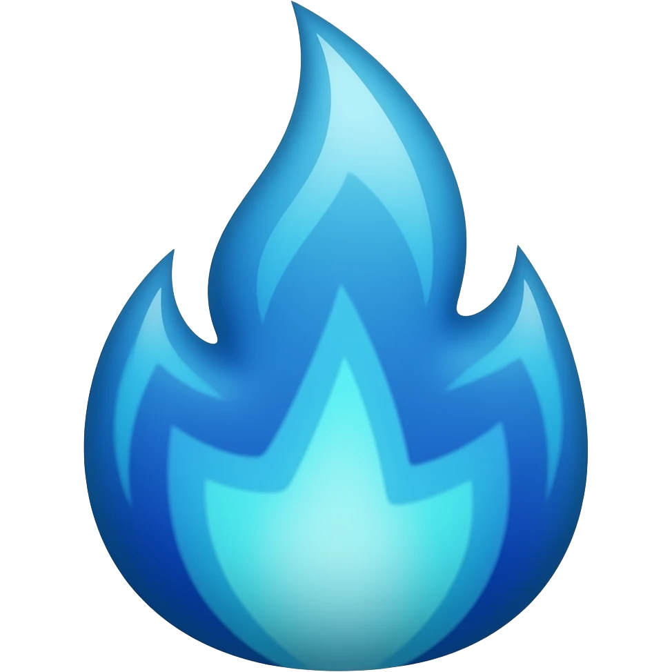 Fuego azul emoji