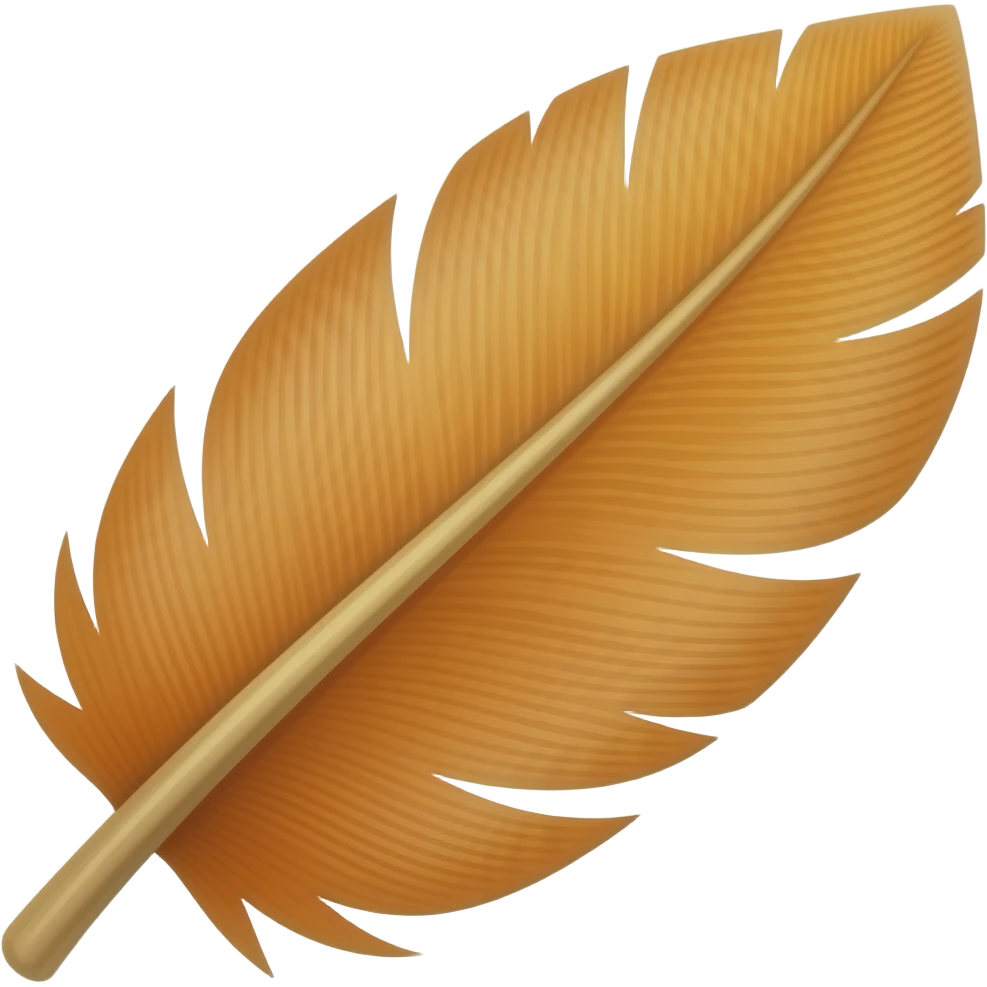 Orange feather emoji