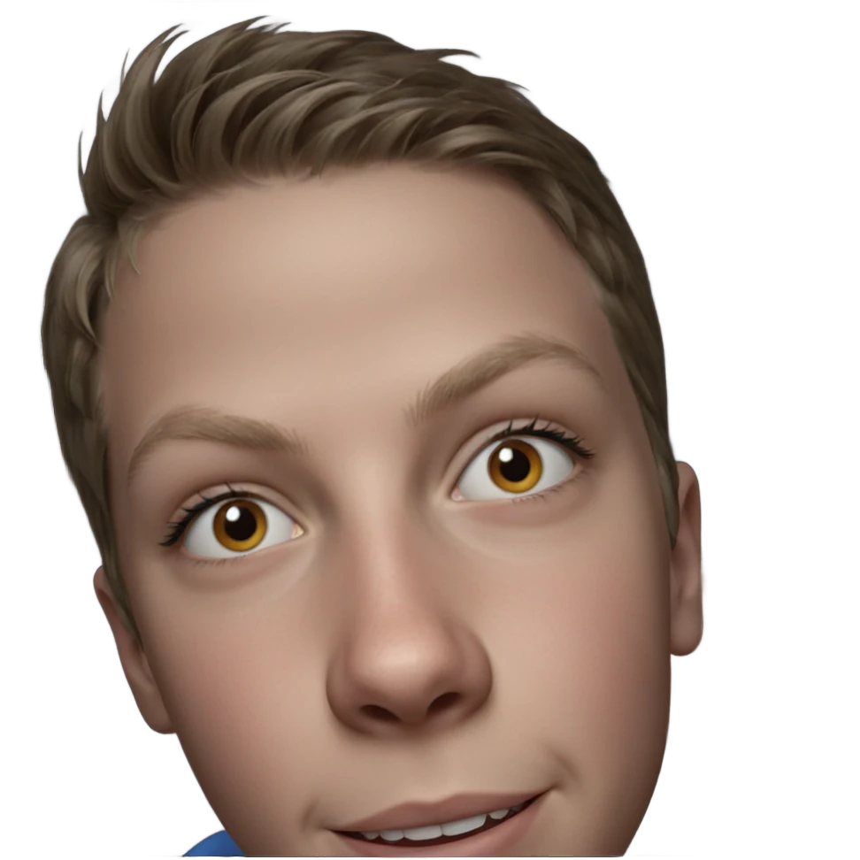 smiling boy portrait closeup emoji