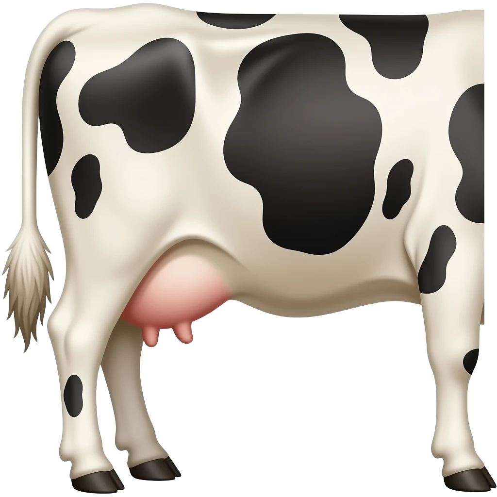 udder from cattle, only udder, no body emoji