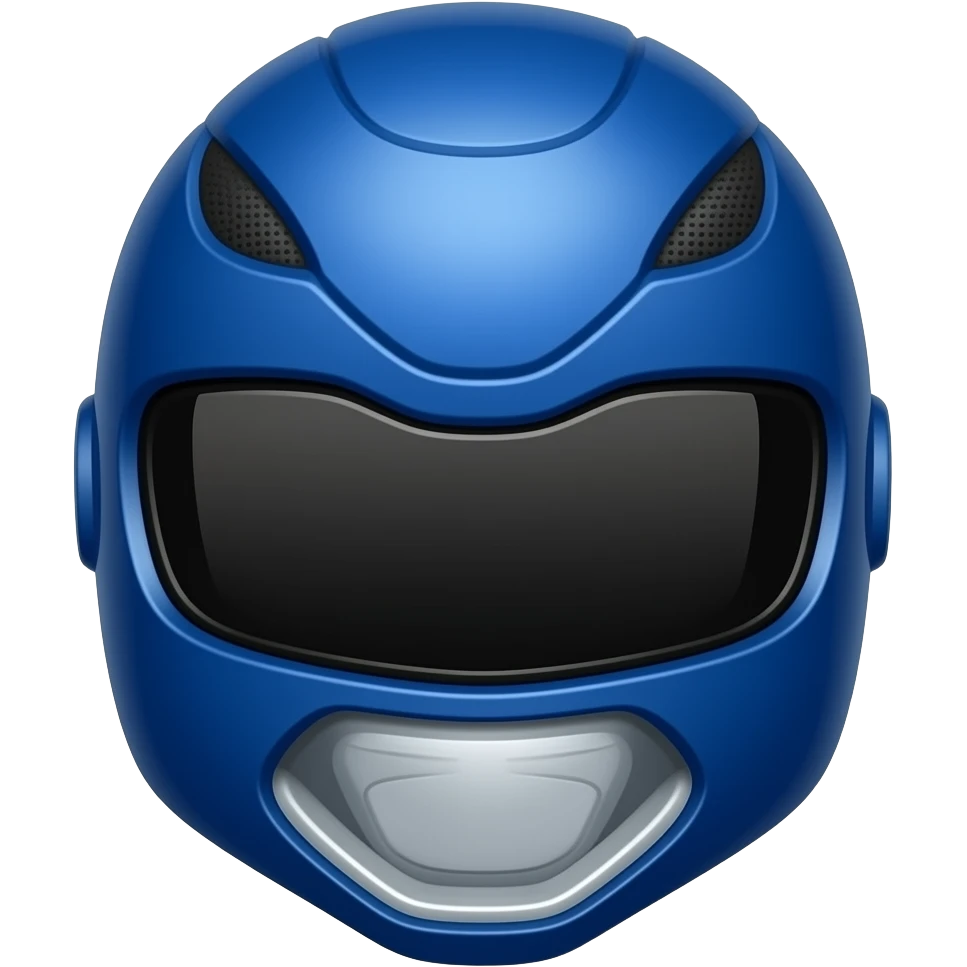 Navy blue snake power ranger helmet emoji