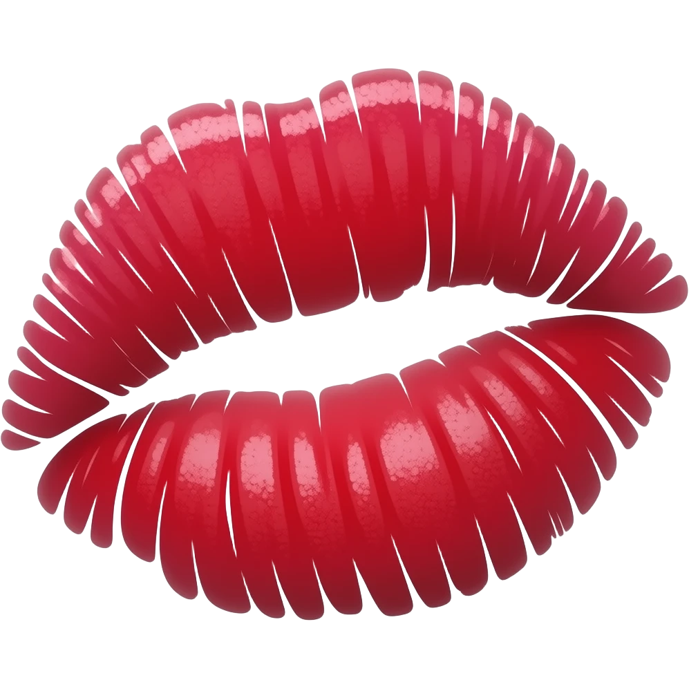 Lipstick-stained glass emoji