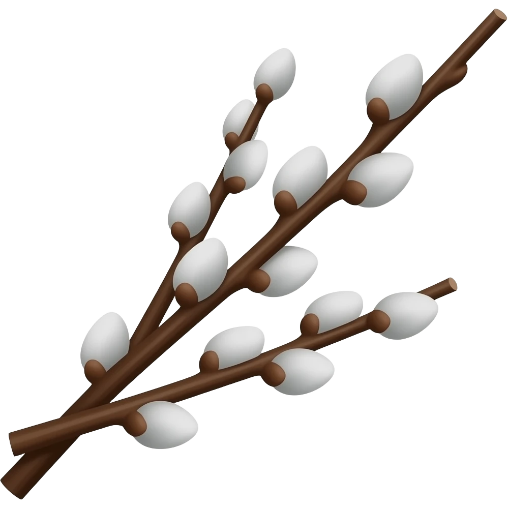 pussy willow branches emoji