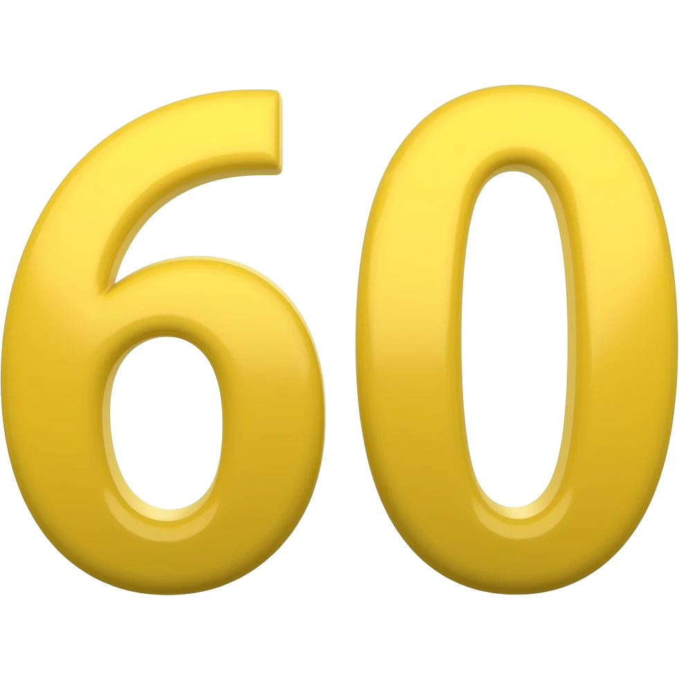 60 años numero amarillo emoji