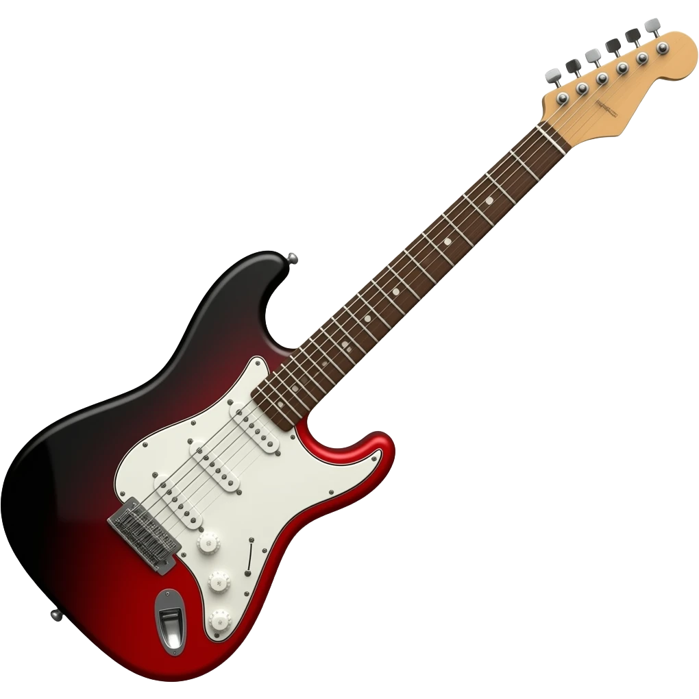 Gitar tahta  siyah kısım kırmızı emoji