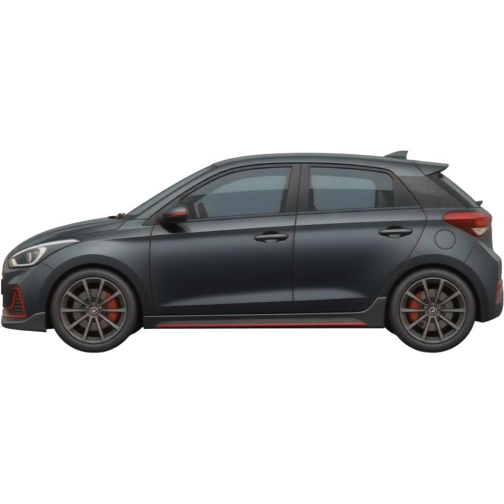 hyundai i20 n carbon nera di lato emoji