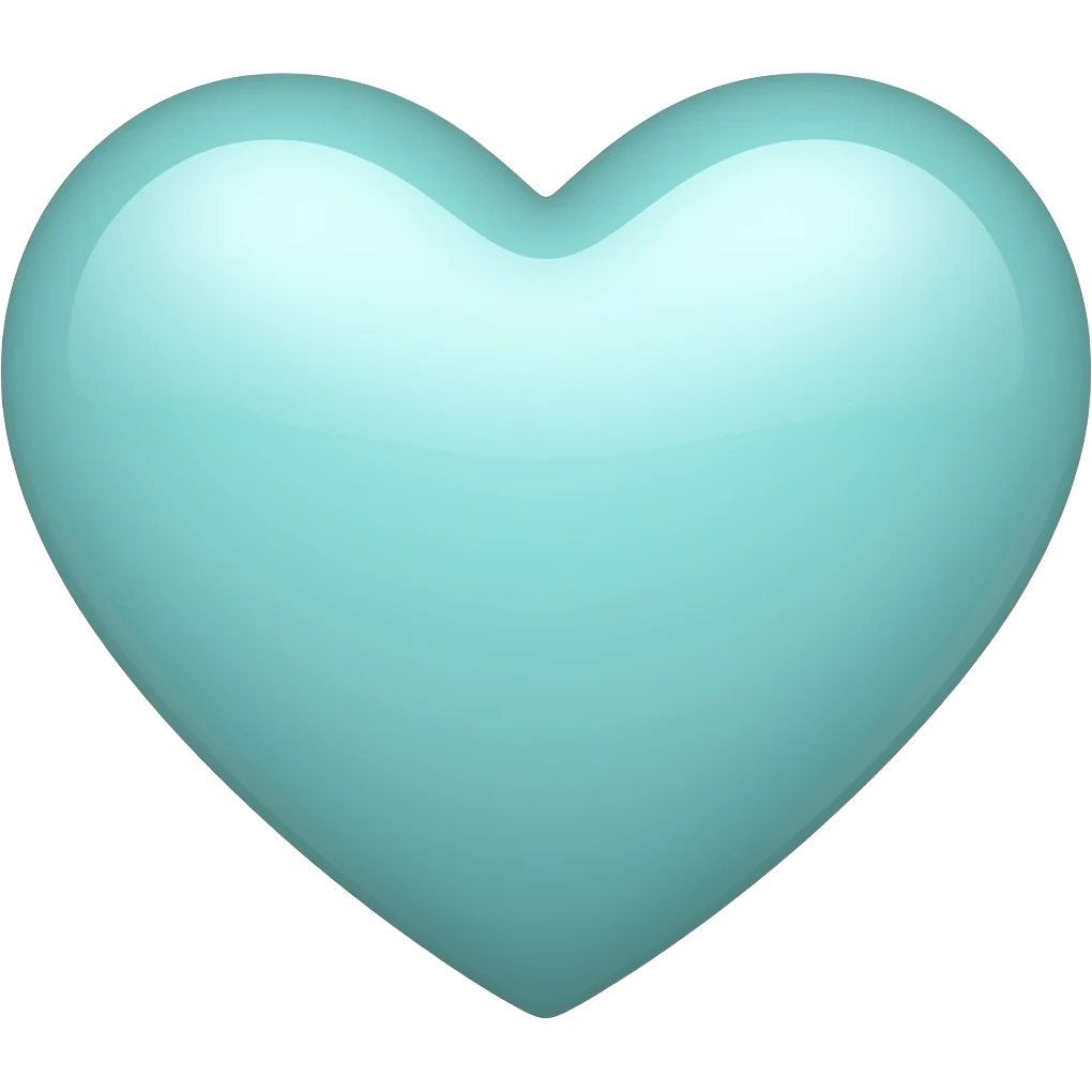 Same as this but mint colored (Mint heart) emoji