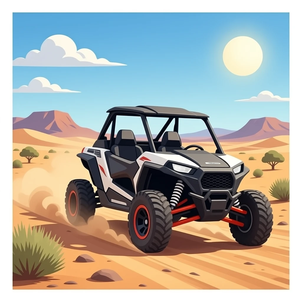 RZR driving with trail emoji