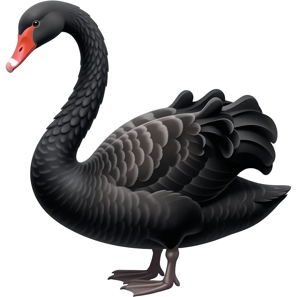 🦢make this emoji as it is but in black colour emoji