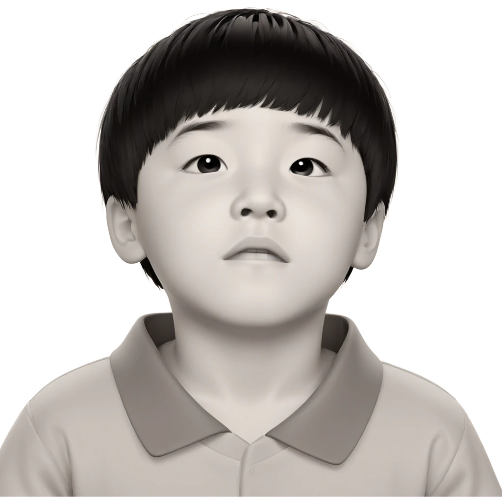 monochrome portrait of a boy emoji