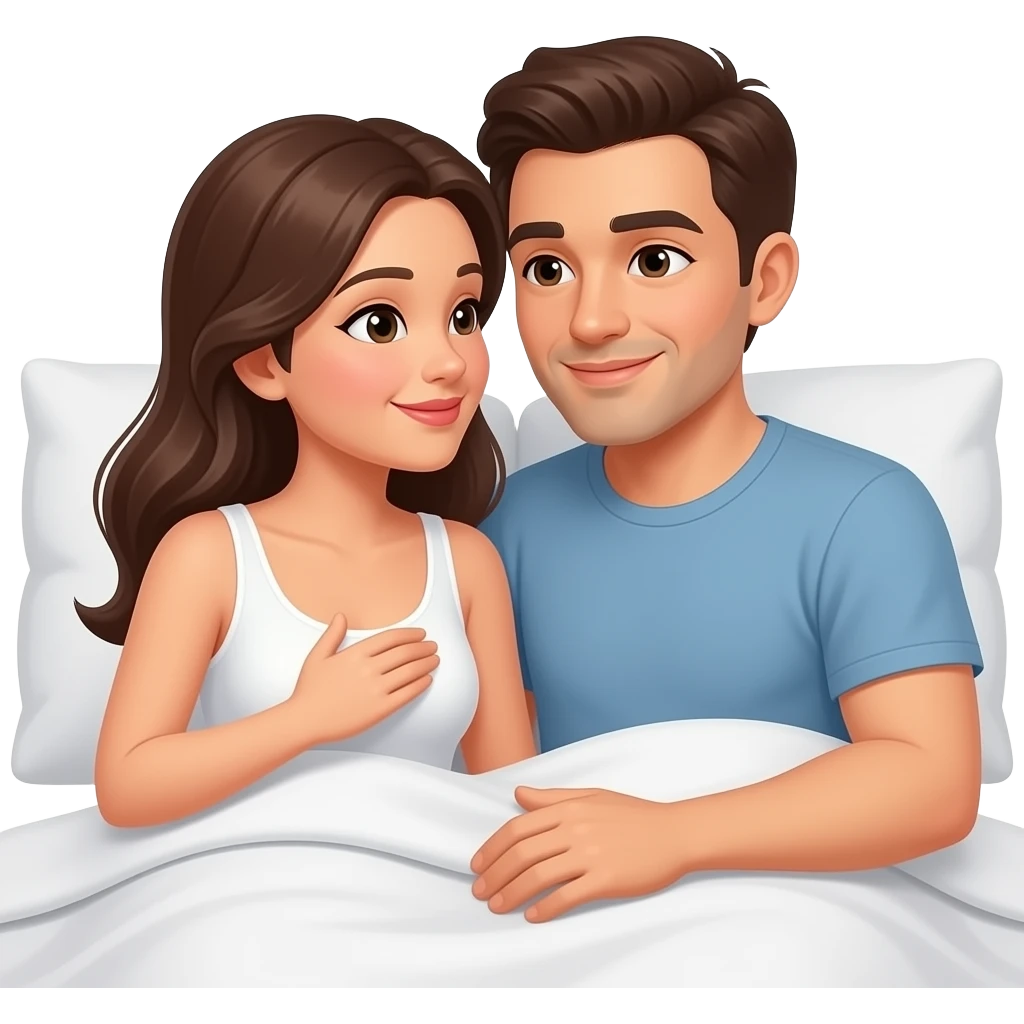 Meine Frau und ich haben gerade Sex im Bett, wissen Sie, machen Sie ein Foto. emoji