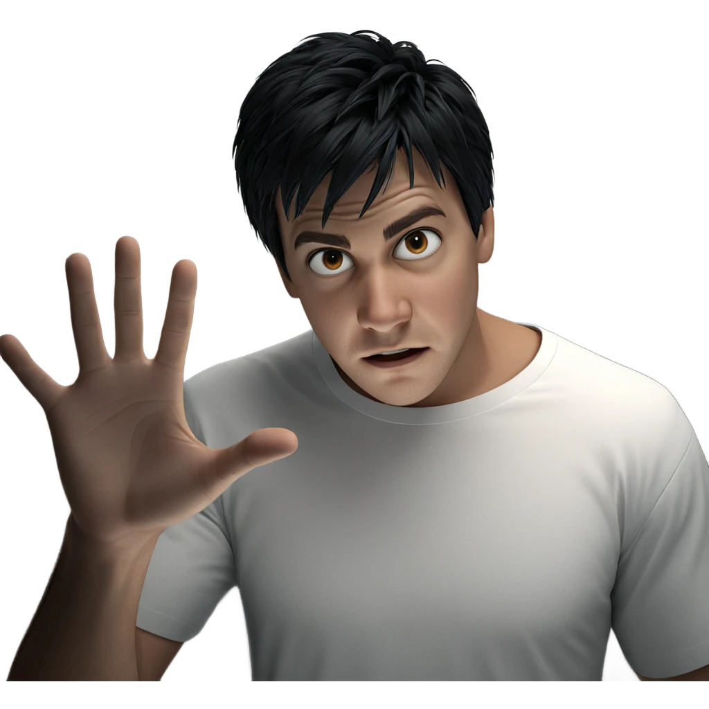 gazing in a white shirt emoji