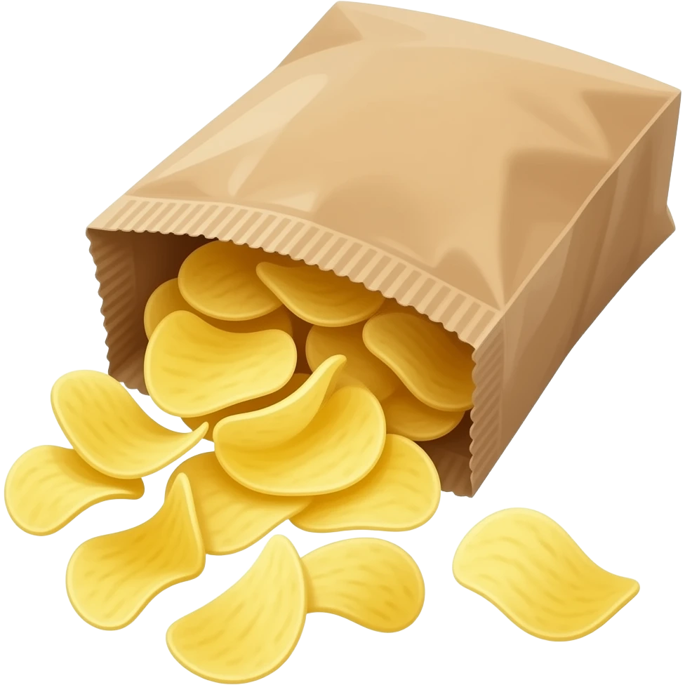 chips in an opened packet emoji