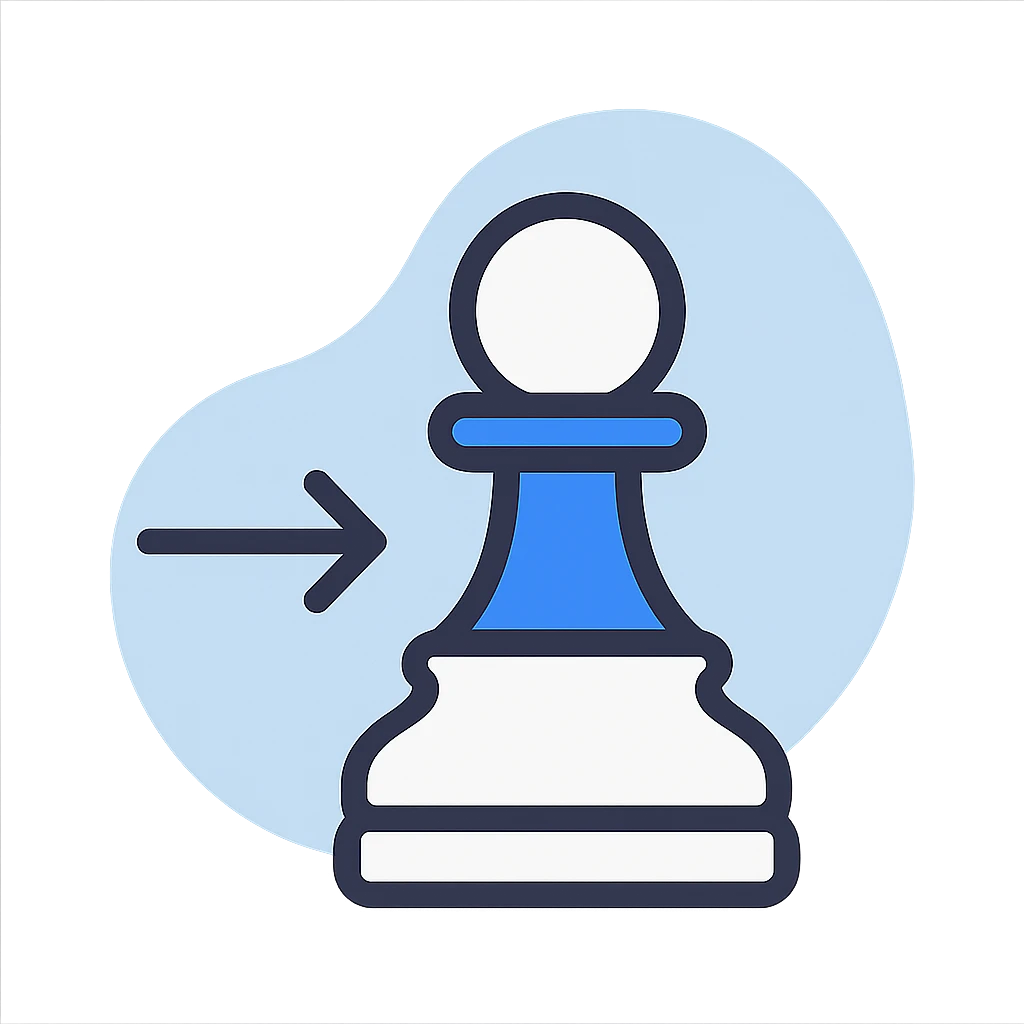 chess opening move, transparent background (only the background, not the illustration itself) emoji