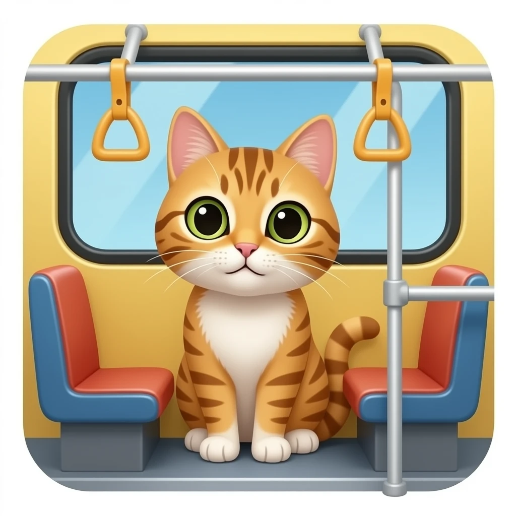 a cat is in a bus emoji