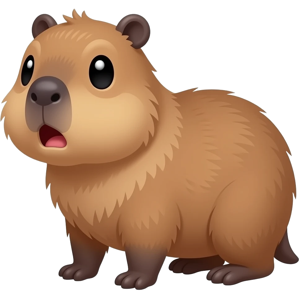 surprised capybara emoji