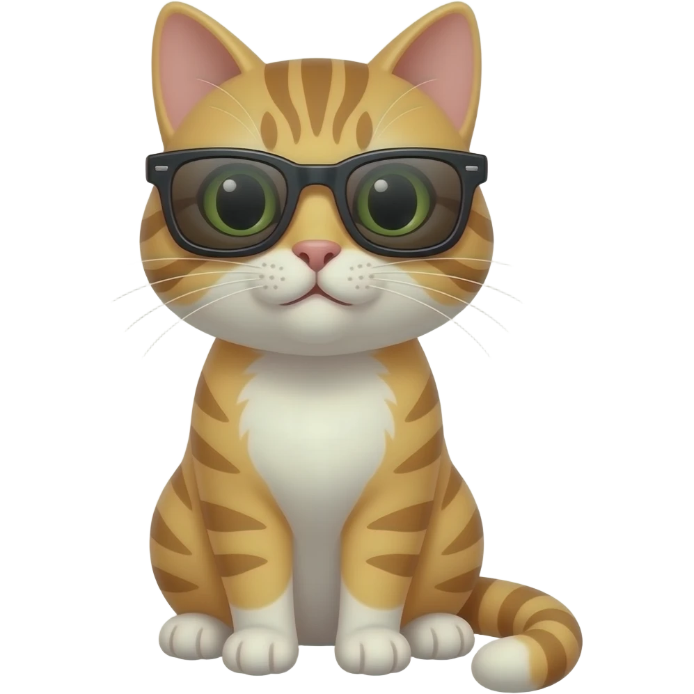 Cat wearing sunglasses emoji
