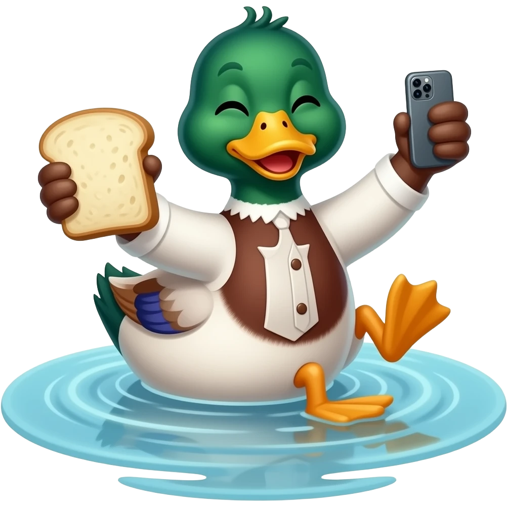 make a few emojis with a duck doing certain things emoji