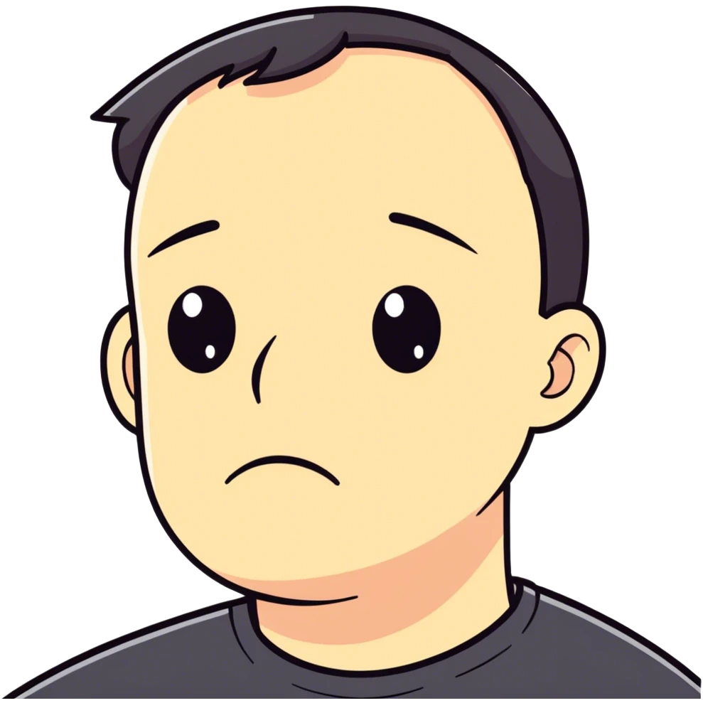 Sad face emoji