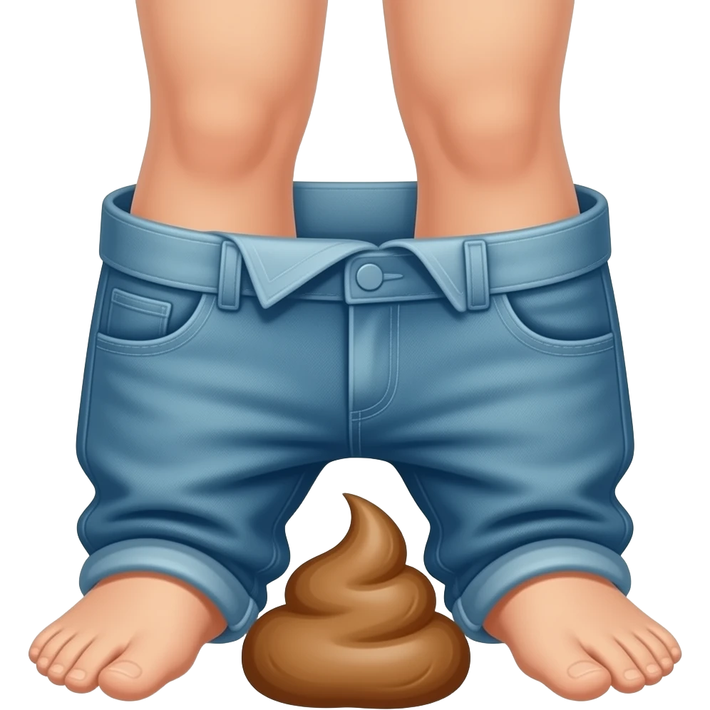 Someone pooping on the toilet pants down emoji
