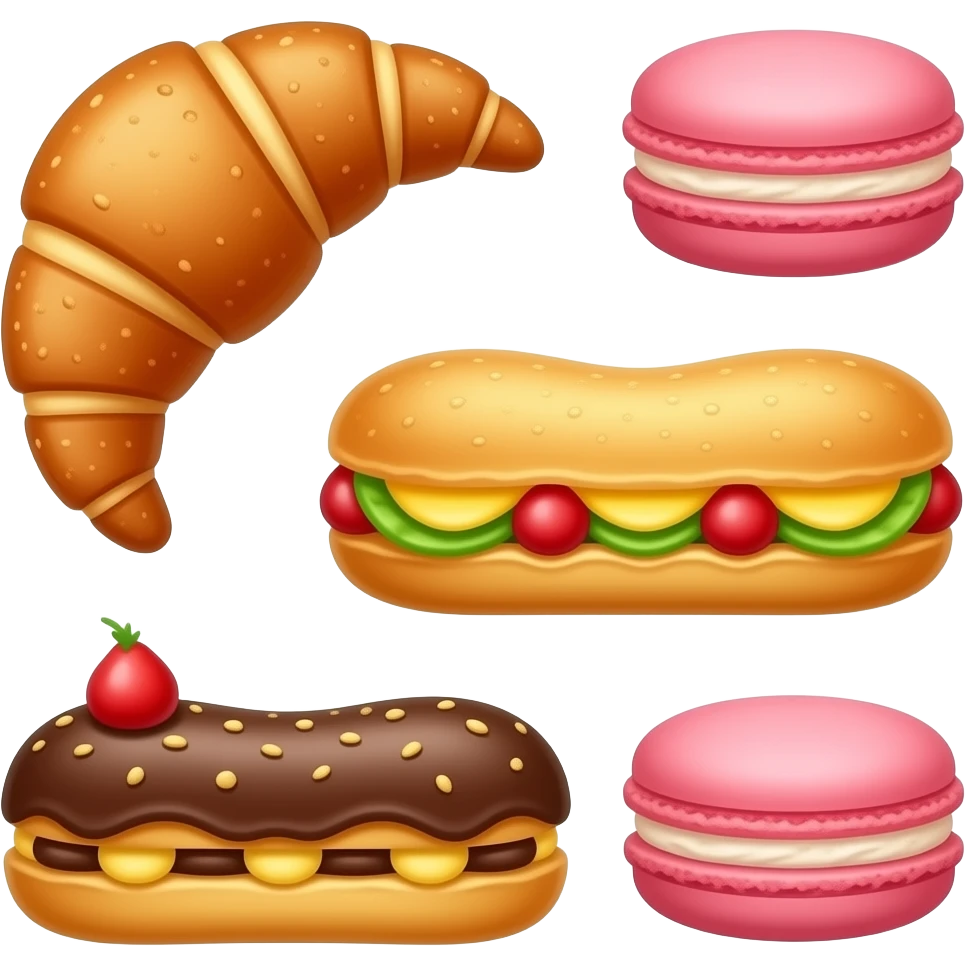 French pastries emoji