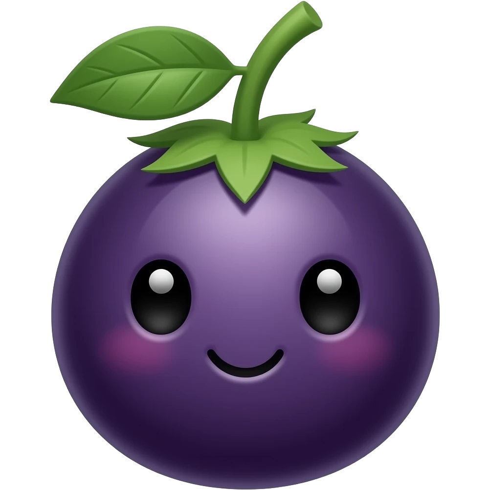 Kawaii açaí fruta emoji