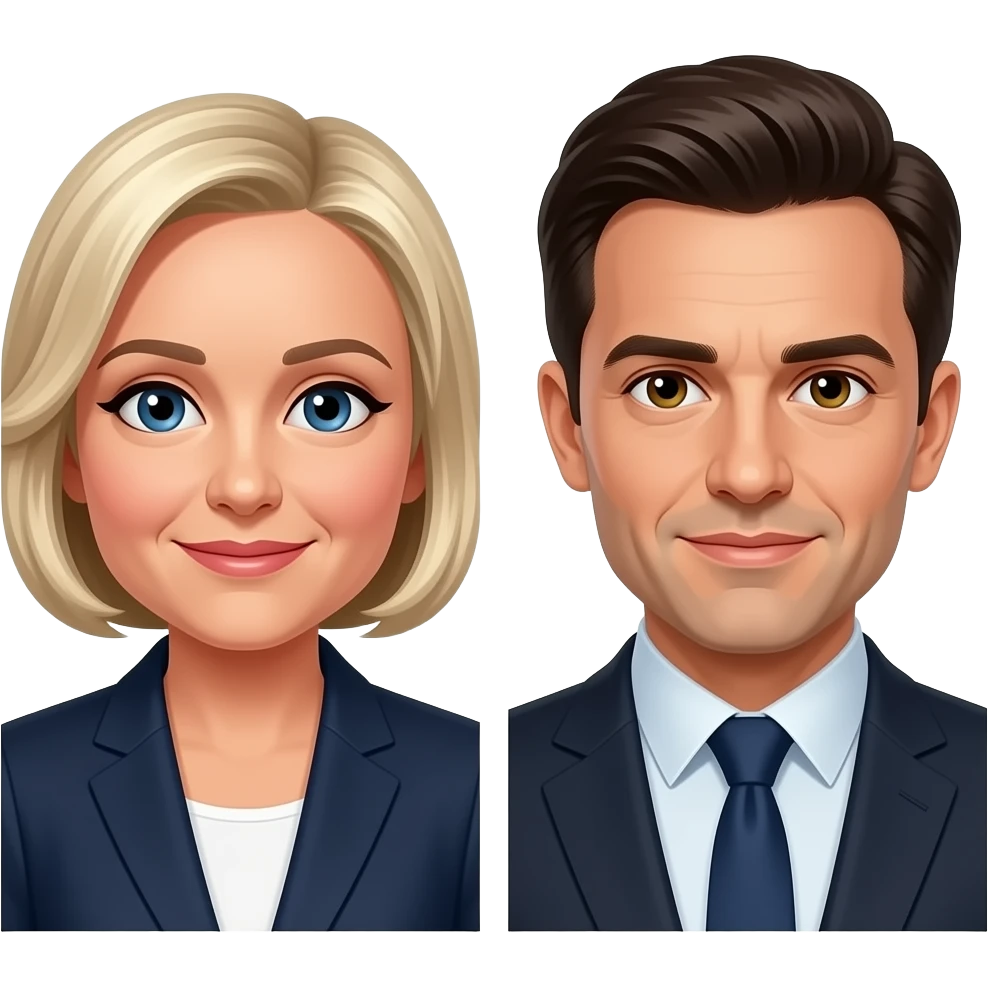 Emojis marine Le Pen avec Jordan bardella emoji