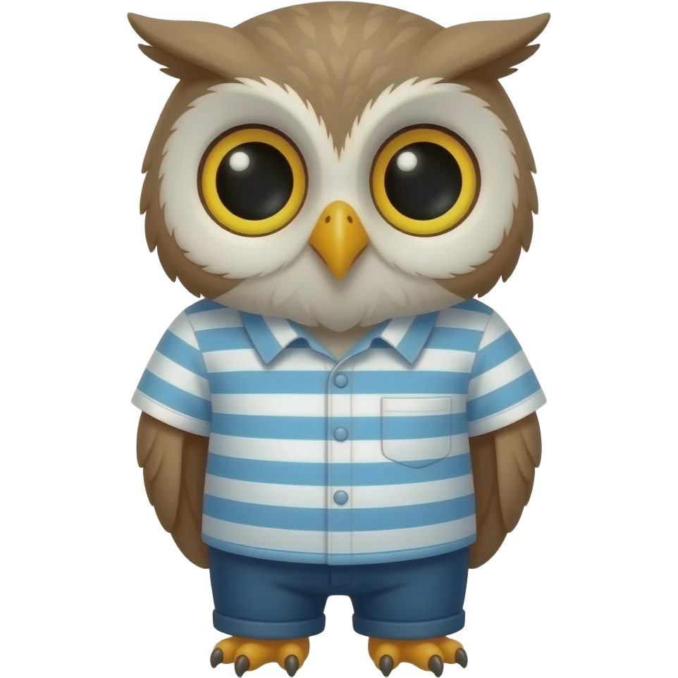 Owl have on shirt emoji