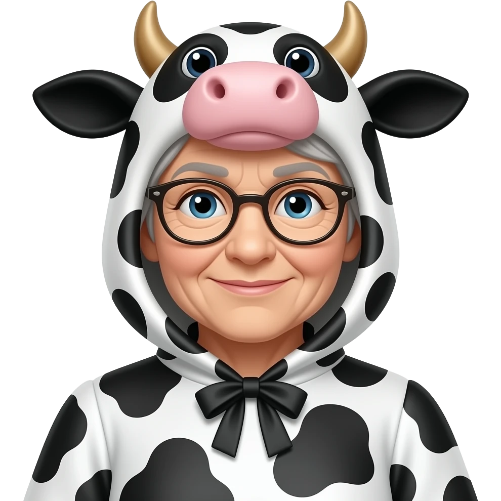 Old lady wearing a moo moo gown emoji