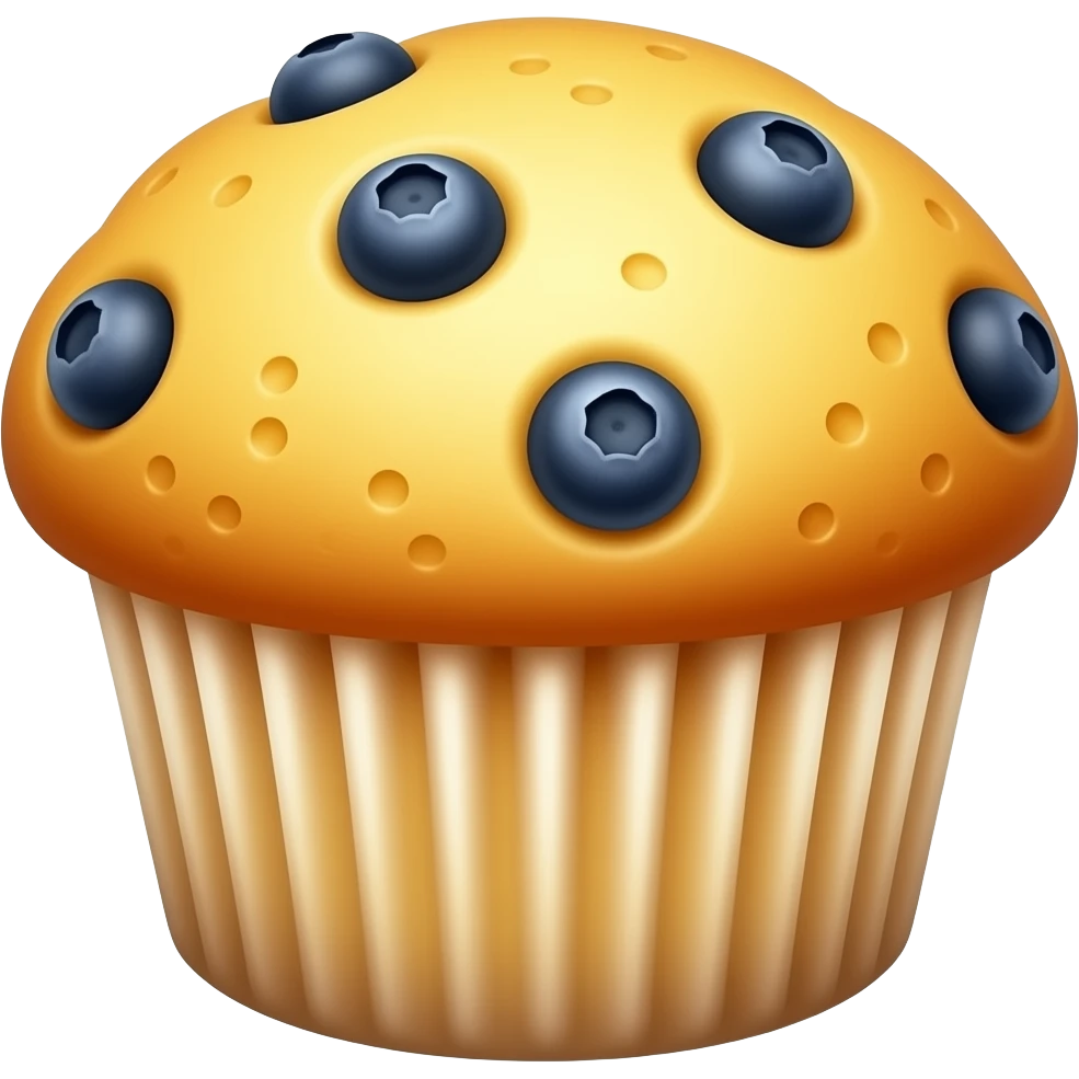 blueberry muffin with mango emoji