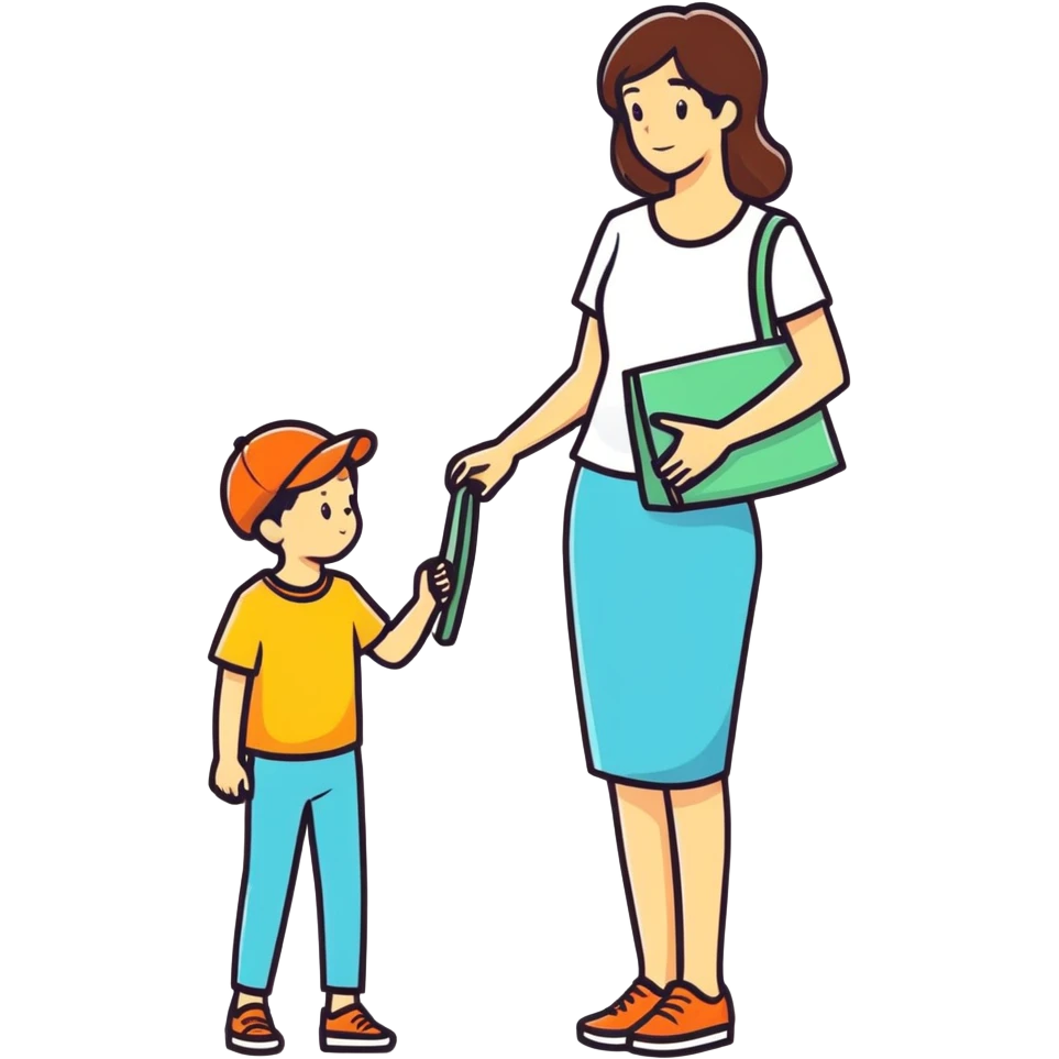 Madre con hijo y hija emoji