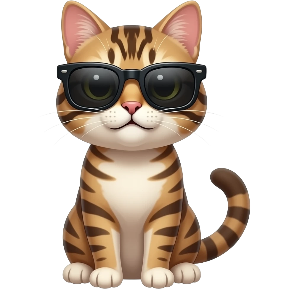 Cat wearing sunglasses emoji