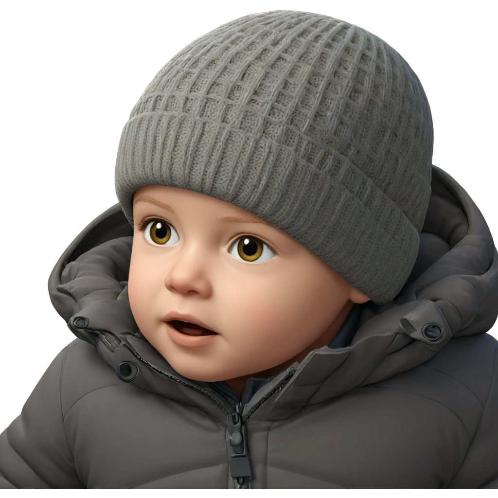 cozy winter outfit for child emoji