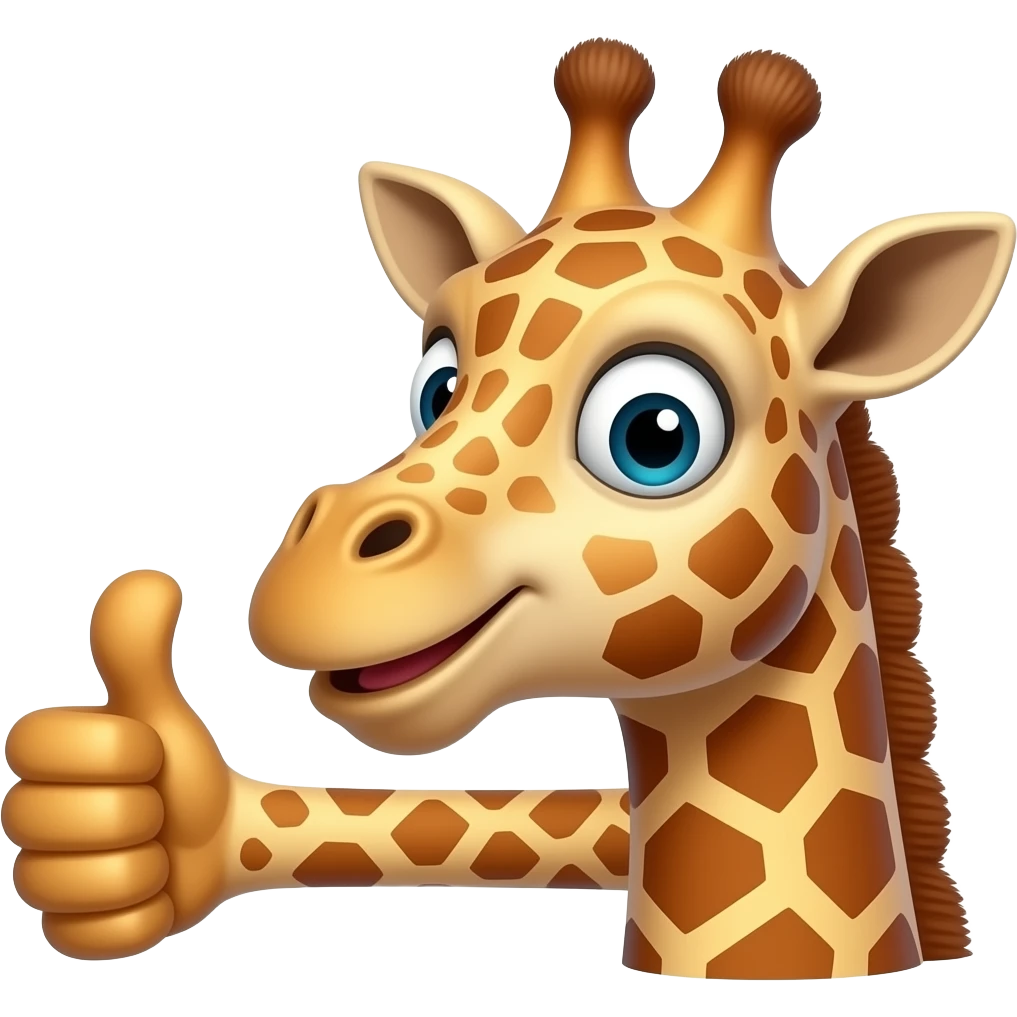 Giraffe Kopf Daumen hoch emoji