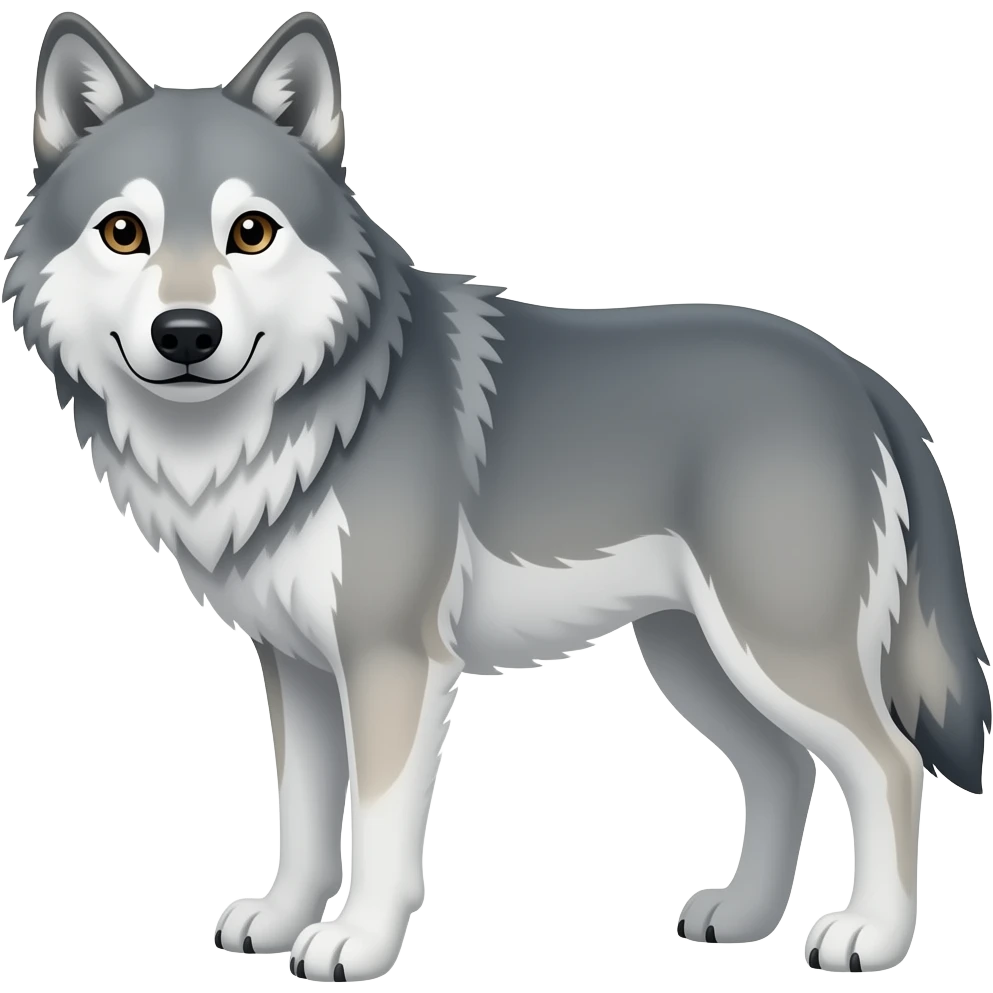 Gray wolf emoji