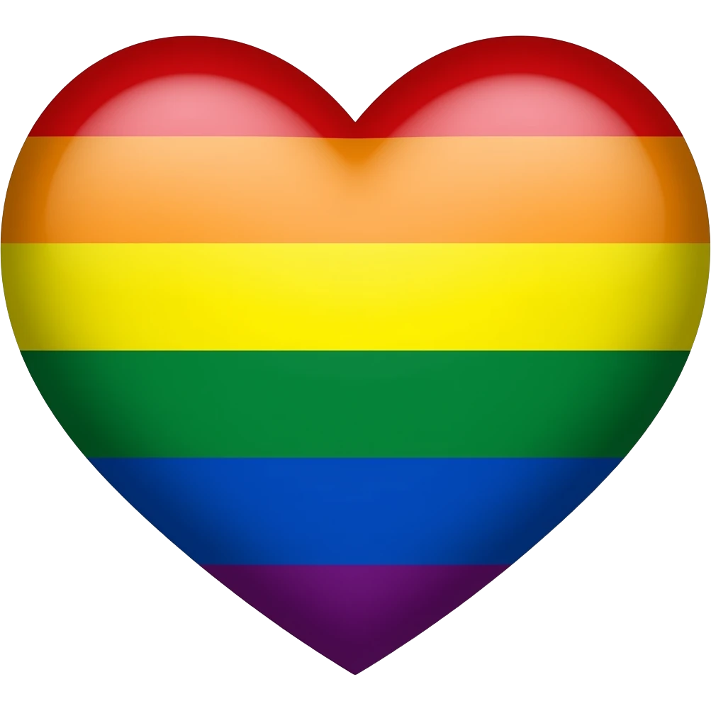 LGBT flag heart emoji