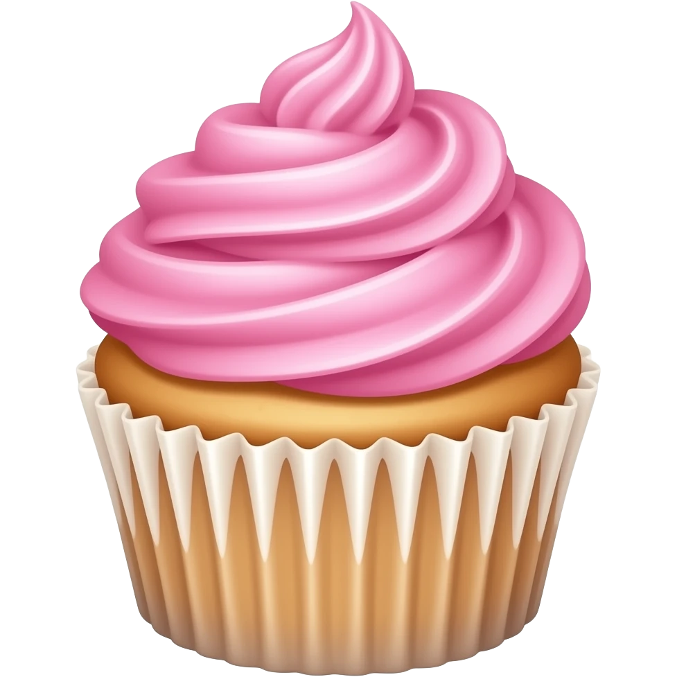 Cupcake with pink icing emoji