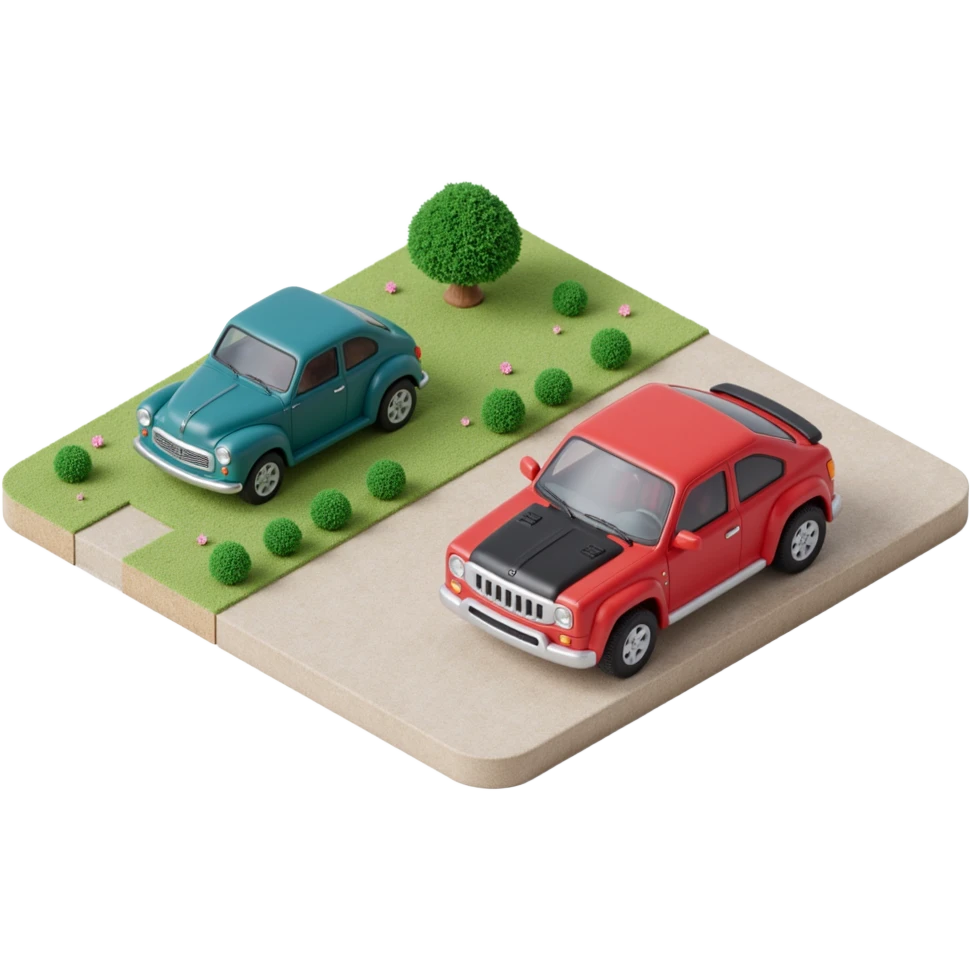 2 cars emoji