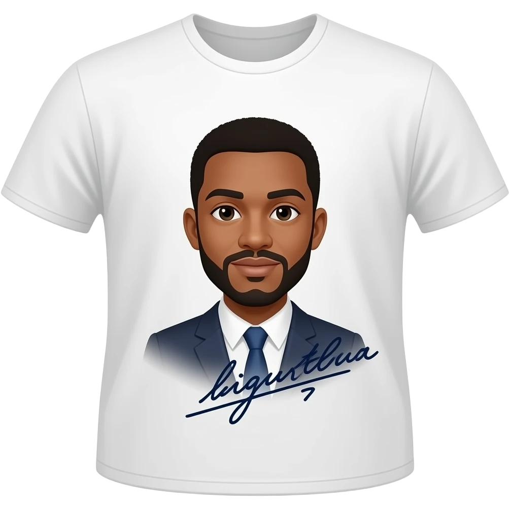 Sombr wearing a signed shirt that’s his signature emoji